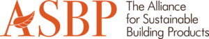 Alliance for Sustainable Building Products Member Logo.  Text in orange and black.